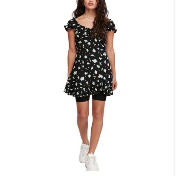 Free People Like a Lady Print Mini Dress size S - Picture 2 of 7